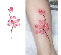 Colorful Lotus Lotus Aesthetic, Flowers Foot Bare Chest Tattoo Stickers, Waterproof Lasting Female Disposable Sticker, Fake Tattoos(B-2pcs)