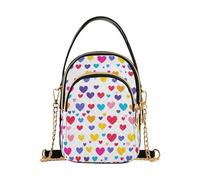 Colorful Love Hearts trendy fionda borse a tracolla con multi tasche borsa a mano per le donne per le signore