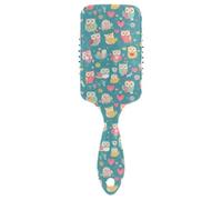 Colorful Lovely Cute Valentine Owl delicato massaggio spazzole per capelli spazzola per capelli spessi con manico ergonomico cepillo para peinar