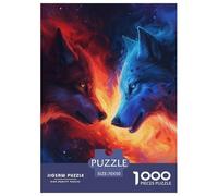 Colorful Lupo Puzzle 1000 Pezzi Animali Puzzle Gioco Intelligenza Decorazione Interna Cartone 100% Riciclato per Adulti E Bambini Oltre I 14 Anni 70x50cm/1000pcs