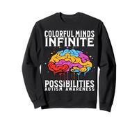 Colorful Minds Autism Awareness Kids Support Gifts Parents Felpa