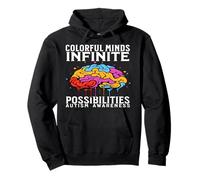 Colorful Minds Autism Awareness Kids Support Gifts Parents Felpa con Cappuccio