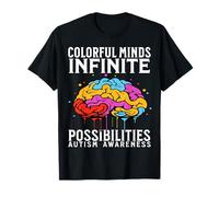 Colorful Minds Autism Awareness Kids Support Gifts Parents Maglietta