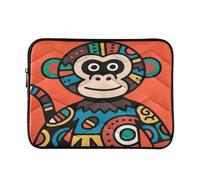 Colorful Monkey Red imbottito Laptop Sleeve Case 13 Inch Soft Quilted Laptop Bag Impermeabile Computer Maniche