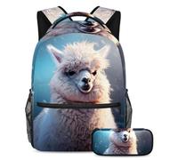 Colorful Monkey Stay Fashion and Ready with this Backpack and Pencil Case Duo, ideale per gli studenti, Multicolore#03, B:29.4x20x40cm P:19x7.5x3.8cm, Zaini Daypack