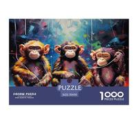Colorful Monkey Trio Securely Fitted Pieces Suitable for Long Hour Relaxation, Brain Training And Personal Leisure Time 70x50cm/1000pcs
