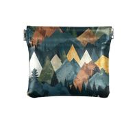 Colorful Mountain Peak Tree Moda Donna In Pelle Moneta Portafoglio Portatile Cosmetici Borse per la Borsa per gli Uomini Donne Viaggio monederos de Mujer para monedas
