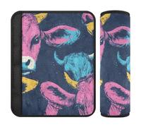 Colorful Mucca 2 Pack seggiolino auto Neck Support Protegge il collo e le spalle per Truck funda para cinturón de carro