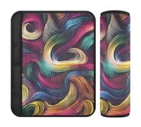 Colorful Neon Irregolare Astratto Texture 2 Pack Strap pad Più Comfort Guida per Van funda para cinturón de carro