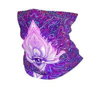 Colorful Neon Lotus Eye Mystic Abstract 26X30Cm Multiuso Ghetta Traspirante Headwrap per Sports Escursionismo Donna