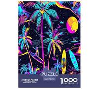 Colorful Neon Palm Trees Jigsaw Puzzle Impossibili 1000 Pezzi Decorazione Per La Casa. Giochi Rilassamento E Intelligence Per Adulti E Bambini Da 12 Anni 70x50cm/1000pcs