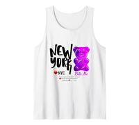 Colorful New YorkCity Gummy Bear Bite Me Artwork Graphic Canotta