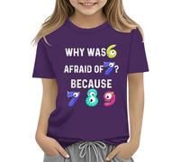 Colorful Number Day Math Kids T Shirt Number Day 2025 School Math Day Top Number Day T Shirts Math Lovers Christmas Shirt Girls, Lilla, 4-5 Jahre