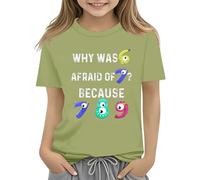 Colorful Number Day Math Kids T Shirt Number Day 2025 School Math Day Top Number Day T Shirts Math Lovers Christmas Shirt Girls, Ag., 10-11Years