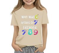 Colorful Number Day Math Kids T Shirt Number Day 2025 School Math Day Top Number Day T Shirts Math Lovers Baby Girls Shirt Pasqua Manica Lunga 62, cachi, 10-11Years