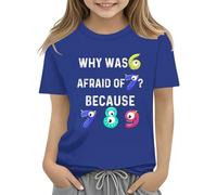 Colorful Number Day Math Kids T Shirt Number Day 2025 School Math Day Top Number Day T Shirts Math Lovers Maglietta lunga, Blu scuro, 2-3 Jahre
