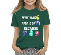 Colorful Number Day Math Kids T Shirt Number Day 2025 School Math Day Top Number Day T Shirts Math Lovers Baby Girls Shirt Pasqua Manica Lunga 62, verde, 8-9 Jahre