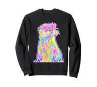 Colorful Otter con Cuore Occhiali da Sole Coastal Summer Vibes Felpa