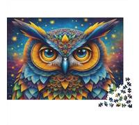 Colorful Owl Fantasy Jigsaw Puzzle for Adults: Mandala Owl Art Fun Present & Activity for Home Wall Decor 52x38cm/1000pcs