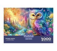 Colorful Owl in A Vibrant, Magical Forest Puzzle Da 1000 Pezzi Owl Giocattolo Educativo Per Bambini E Adulti 70x50cm/1000pcs