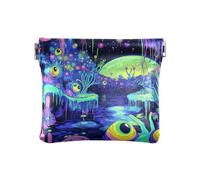 Colorful Paesaggio Psichedelico Donne Piccolo Portafoglio In Pelle Della Moneta Del Raccoglitore Carino Mini Portamonete Borse per Le Donne Ragazze
