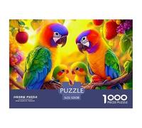 Colorful Parrot Family Smooth Pieces Excellent Brain Training, Suitable for Family Entertainment And Personal Relaxation 52x38cm/1000pcs