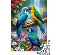 Colorful Parrots Garden 1000 Pezzi Cartone Spesso Set Di Puzzle Jigsaw Collettori Impossibile Difficile Sfida Del Gioco Educativo 52x38cm/1000pcs