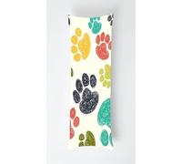 Colorful Paws Body Pillow Cover 28x35 Inch, Durable Velvet pillow Case Doodles, Long body Pillow case cover Soft Breathable, Decorative Bolster Pillowcase for Hotel Couch Bedroom