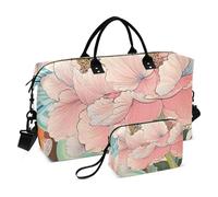 Colorful Peonia Fiore Decorativo Borsa Da Viaggio Borsa Palestra con Cinghia Regolabile per Yoga Impermeabile bolso de para Hombre