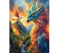 Colorful Phoenix in Flames Puzzle 300 Pezzi Relax E Meditazione Mitos Cuento De Hadas Rompicapo Mindfulness Attività Per Il Benessere Riduzione Dell'ansia Regalo Per Tutti 300 PCS