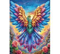 Colorful Phoenix with Rainbow Wings Rompicapo 500 Pezzi Per Regalo Di Matrimonio Cartone Di Alta Qualità Per Coppie Mitos Fantástico Per Decorazione Casa Con Cornice Inclusa Qualità Museale 500 PCS