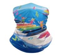 Colorful Piano Keyboard Music Note Scaldacollo Lavabile Bandana Antiscivolo Sciarpa al Collo per Yoga Sports Durevole Headwrap