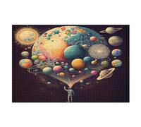 Colorful Planet Jigsaw Puzzle 1000 Pezzi Per Adulti Gioco Jigsaw Toys Adolescenti Puzzles Gifts Decorazione Murale (75×50cm)