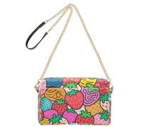 Colorful Polka Dot Fragole Moda Crossbody Borse Per Le Donne Piccola Borsa A Tracolla In Pelle Vegana Borsa A Tracolla Con Zip Borsa Crossover