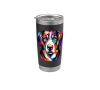 Colorful Pop Art Entlebucher Mountain Dog Bicchiere termico in acciaio inox doppia parete
