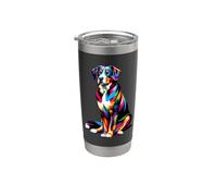 Colorful Pop Art Entlebucher Mountain Dog Bicchiere termico in acciaio inox doppia parete