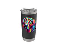 Colorful Pop Art Plott Hound Plott Dog Bicchiere termico in acciaio inox doppia parete