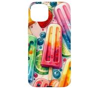 Colorful Popsicle Fruit Summer Sweet Fun Tropical Look Custodia per iPhone 15 Plus