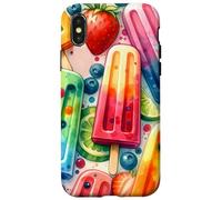 Colorful Popsicle Fruit Summer Sweet Fun Tropical Look Custodia per iPhone X/XS