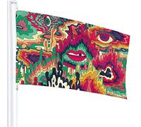 Colorful Racket And Tennis Ball Flag 3x5 Ft Outdoor Double Sided 100% Polyester Duty Durable Flags With Preset Hole For Home Office Garden Holiday Decorations