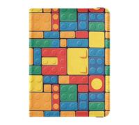 Colorful Rainbow Building Blocks Porta Passaporto in Pelle per Viaggio Impermeabile Denaro & Titolare di Carta per le Donne Accessori di Viaggio