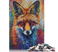 Colorful Red Fox Jigsaw Puzzle Impossible 1000Pcs Decorazione Per La Casa. Giochi Rilassamento E Intelligence Per Adulti E Ragazzi Da 14 Anni 1000pcs (75x50cm)