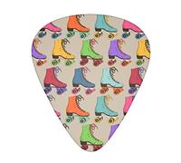 Colorful Roller Skates Plettro per chitarra avanzato 12 pezzi Tre spessori per basso, chitarra elettrica, borsa per chitarra acustica