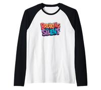 Colorful Rompere Il Motto Silenzioso Maglia con Maniche Raglan