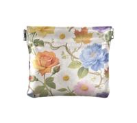 Colorful Rose Flowers Fashion Women PU Leather Coin Purse Comodo Card Key Organizer per gli Uomini Donne Viaggio billetera para