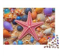 Colorful Sea Shells 1000 Pezzi Stella Marina Conchiglie Cartone Riciclato Puzzle Adulti Gioco Educativo Stress Decorazione Housewarming 38x26cm