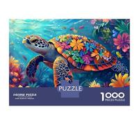 Colorful Sea Turtle 1000 Pezzi Bundle Puzzle Puzzle Cartone Extra Spesso - Preferito Dai Collezionisti, Relax Mentale, Pause Ufficio, Viaggio E Regali Festivi 52x38cm/1000pcs