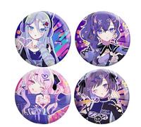 Colorful Sekais Rui Project Distintivo, 4 Sekais Rui Figura Distintivo, Anime Metallo Pins Tinplate Badge, Decorazioni Per Borse Alla Moda