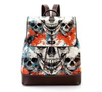 Colorful Sharks - Zaino da donna per computer portatile, in pelle PU, alla moda, da viaggio, Multicolore 03, 27x12.3x32cm