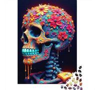 Colorful Skull Art 1000 Pezzi-Puzzle Puzzle Adulti Impegnativo E Difficile Per Straordinario Per Adulti E Bambini A Partire Da 12 Anni 70x50cm/1000pcs